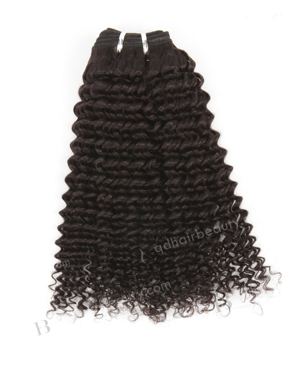 In Stock Brazilian Virgin Hair 16" Kinky Curl Natural Color Machine Weft SM-4101